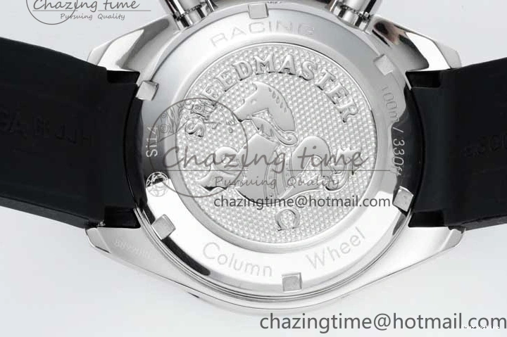 0601 SportInspired Speedmaster Racing Master SS HKF Best Edition Blue Black Dial on Black Rubber Strap A 7817